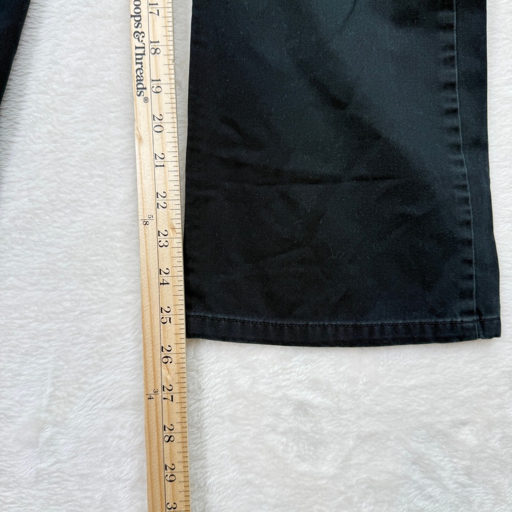 Ralph Lauren Pants Womens 6 Black Cotton Twill Flare Mid Rise 5-Pocket Trousers - Picture 8 of 12